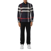 M CASUAL SHIRT LS VÉRIFICATION IP DE LA MARINE