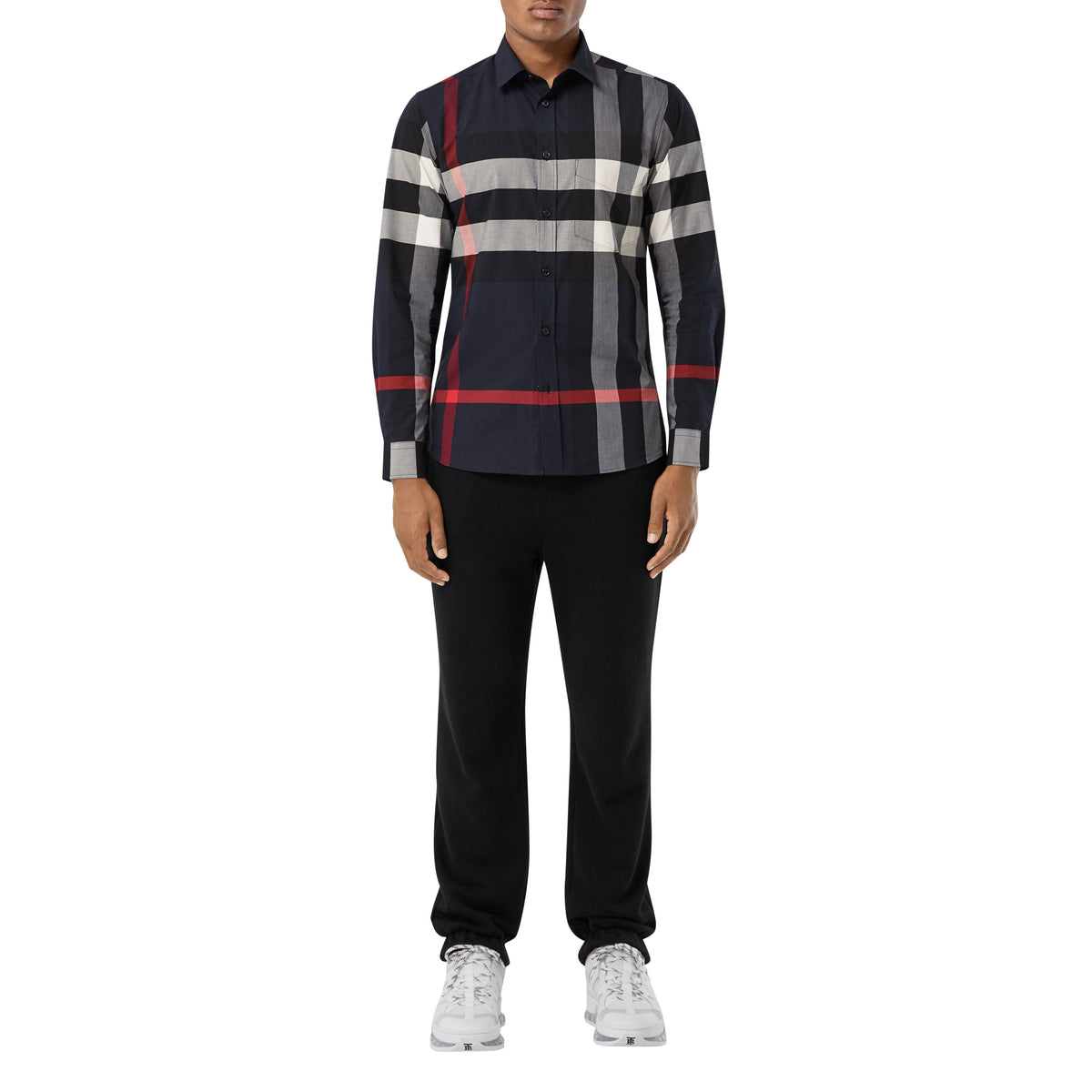 M CASUAL SHIRT LS VÉRIFICATION IP DE LA MARINE