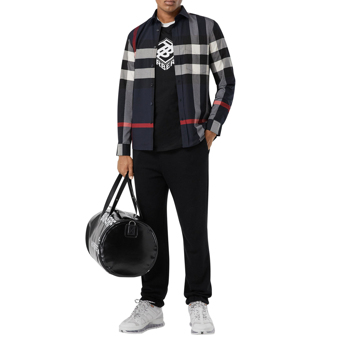 M CASUAL SHIRT LS VÉRIFICATION IP DE LA MARINE
