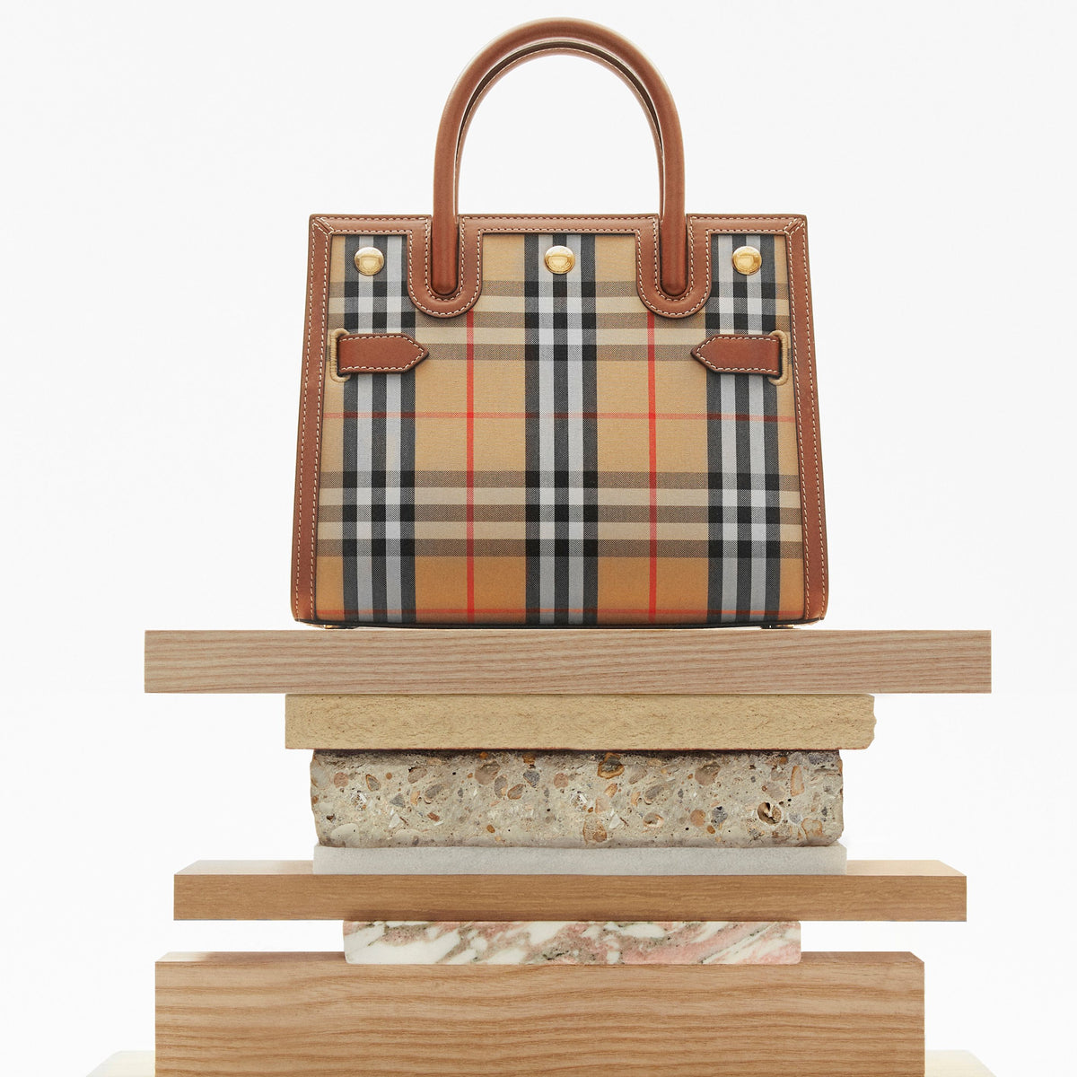 W TOP HANDLE BAG ARCHIVES BEIGES