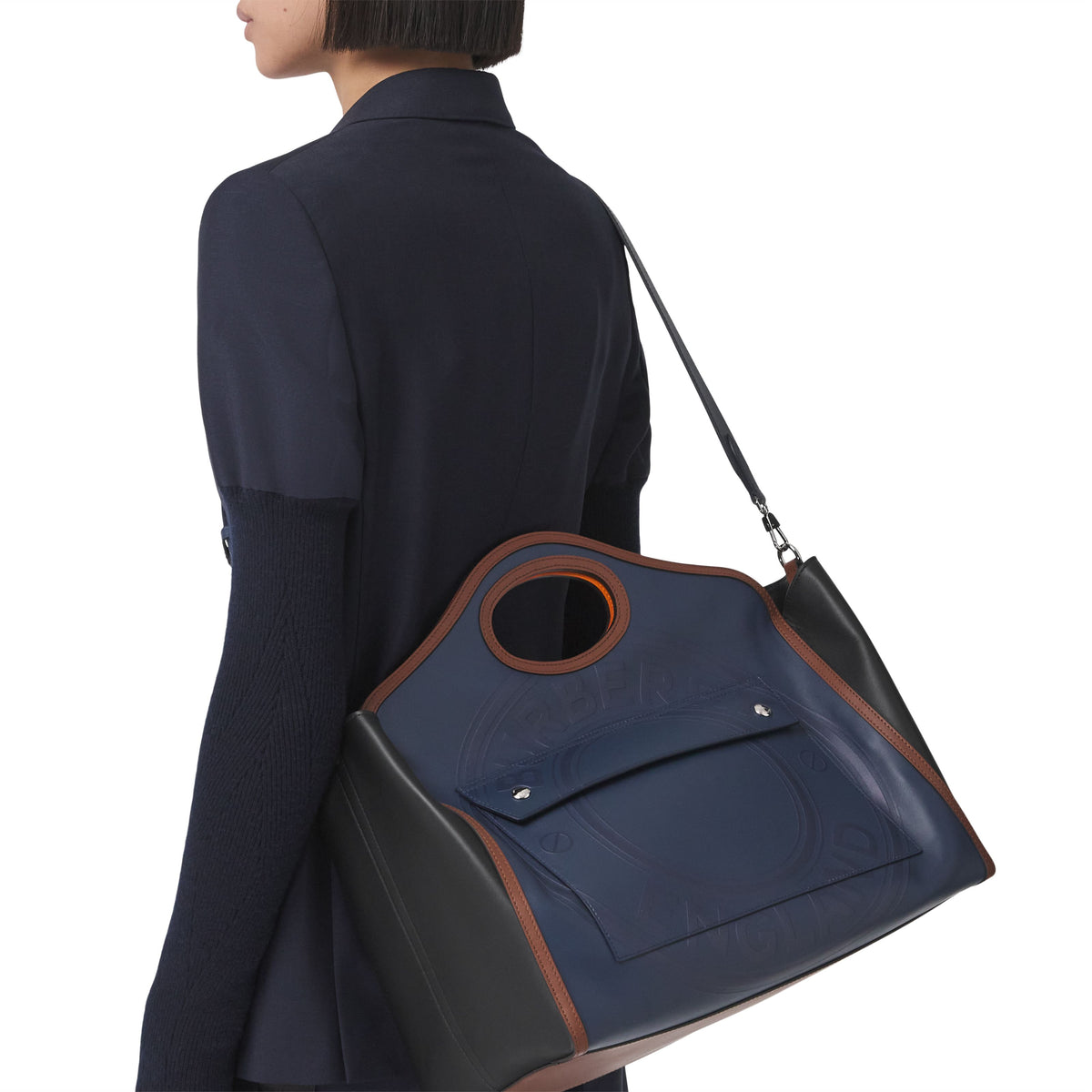 W TOTE BAG Bleu encre/Noir