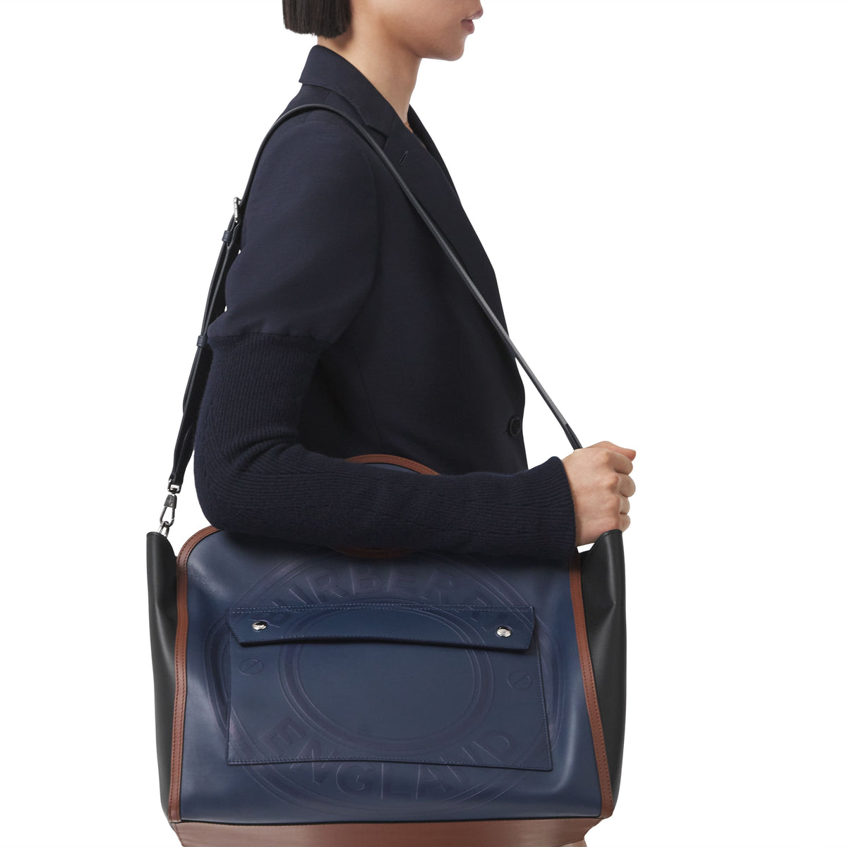 W TOTE BAG Bleu encre/Noir