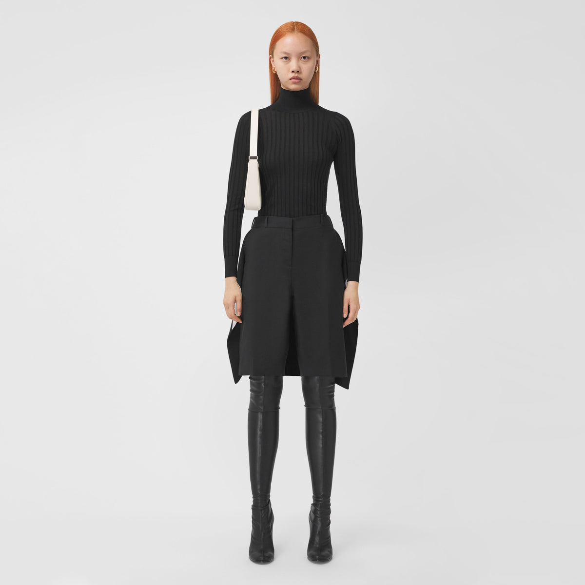 W KNIT T NECK NOIR