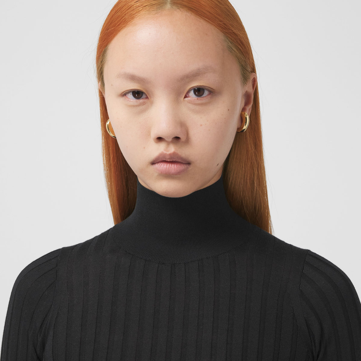W KNIT T NECK NOIR