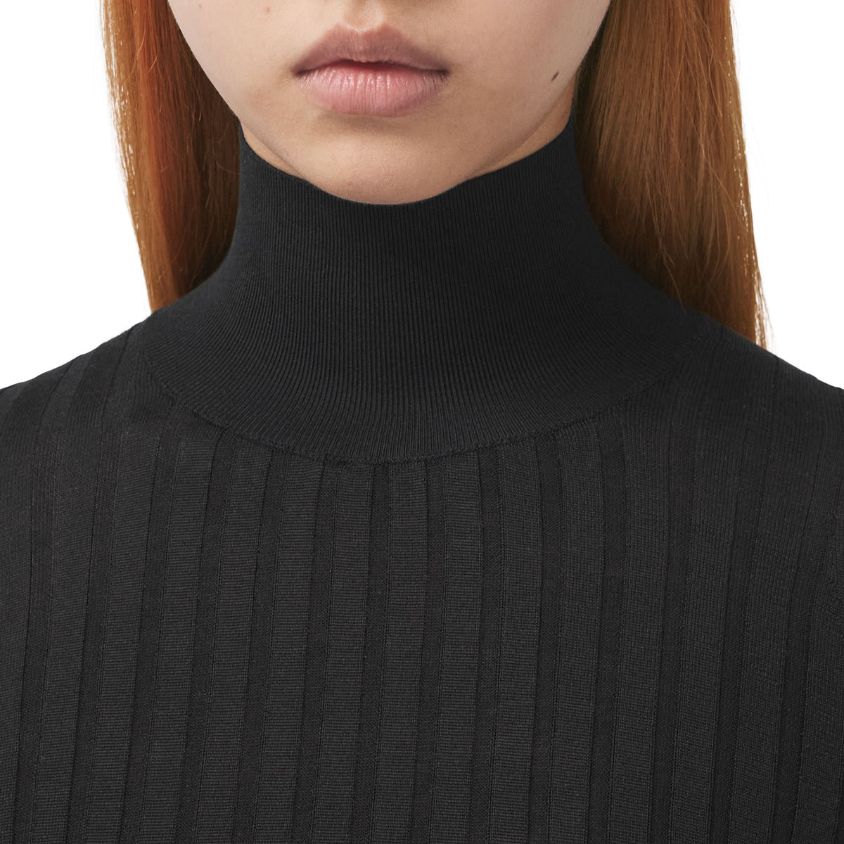 W KNIT T NECK NOIR