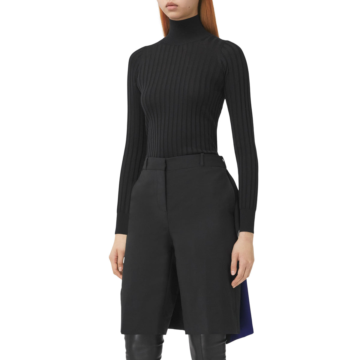 W KNIT T NECK NOIR