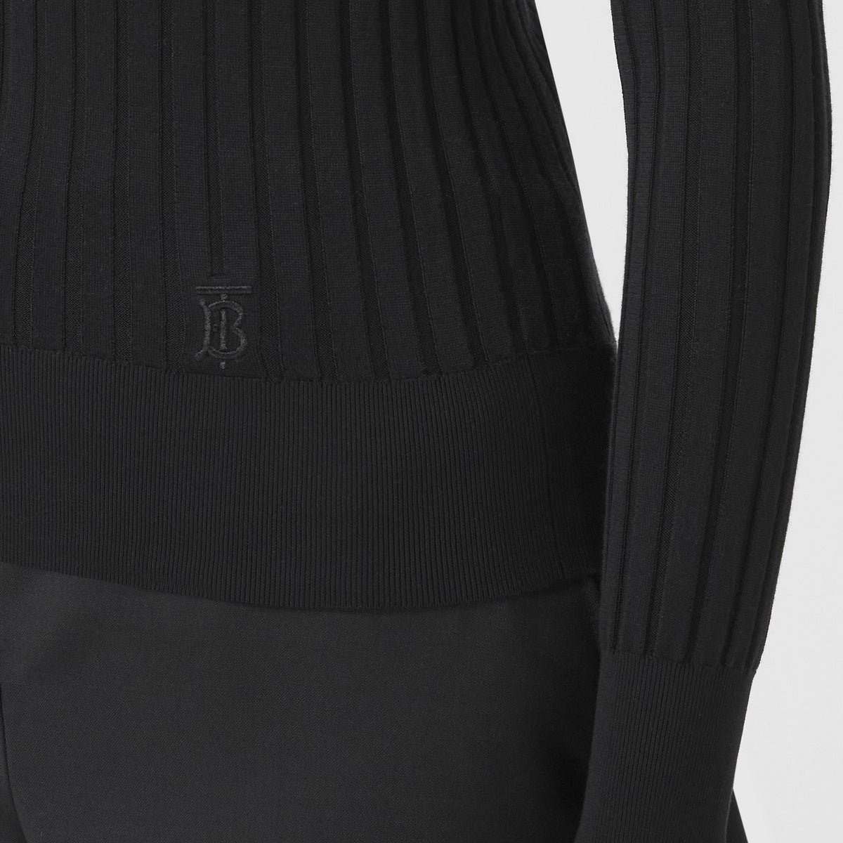 W KNIT T NECK NOIR