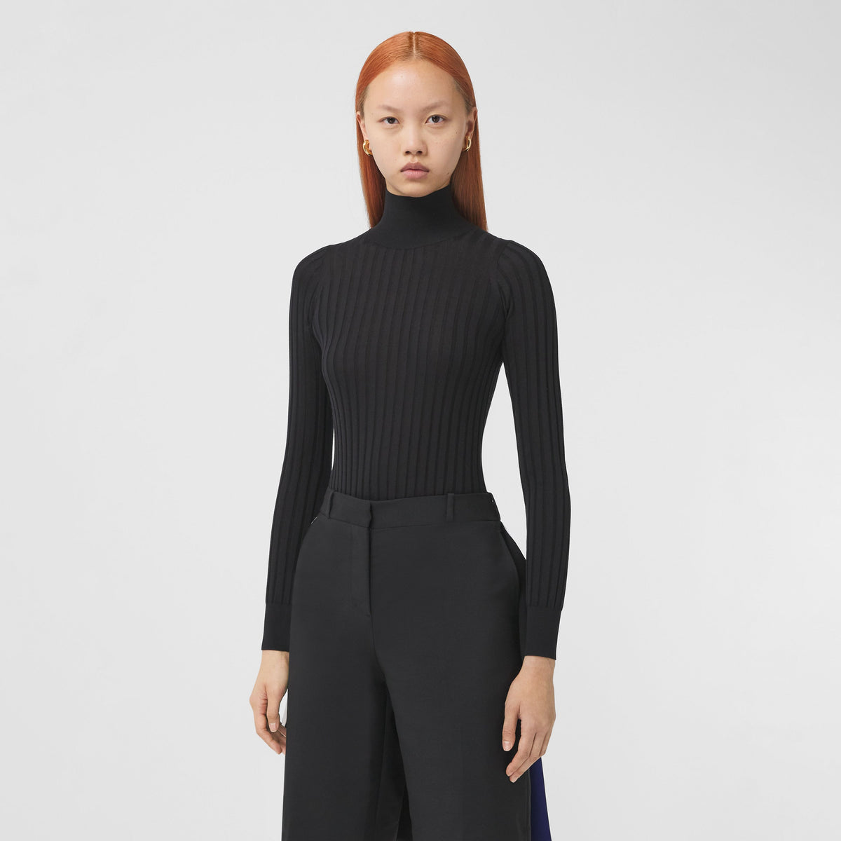 W KNIT T NECK NOIR