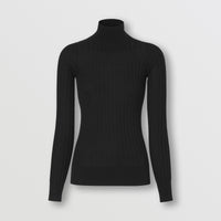 W KNIT T NECK NOIR