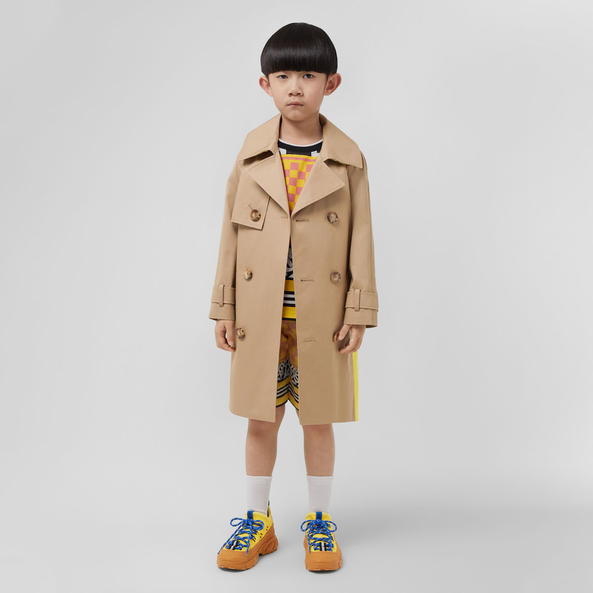 KID BOY SWEATERS Jaune acide (motif IP)
