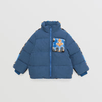 KID BOY PUFFER Bleu toile (motif IP)