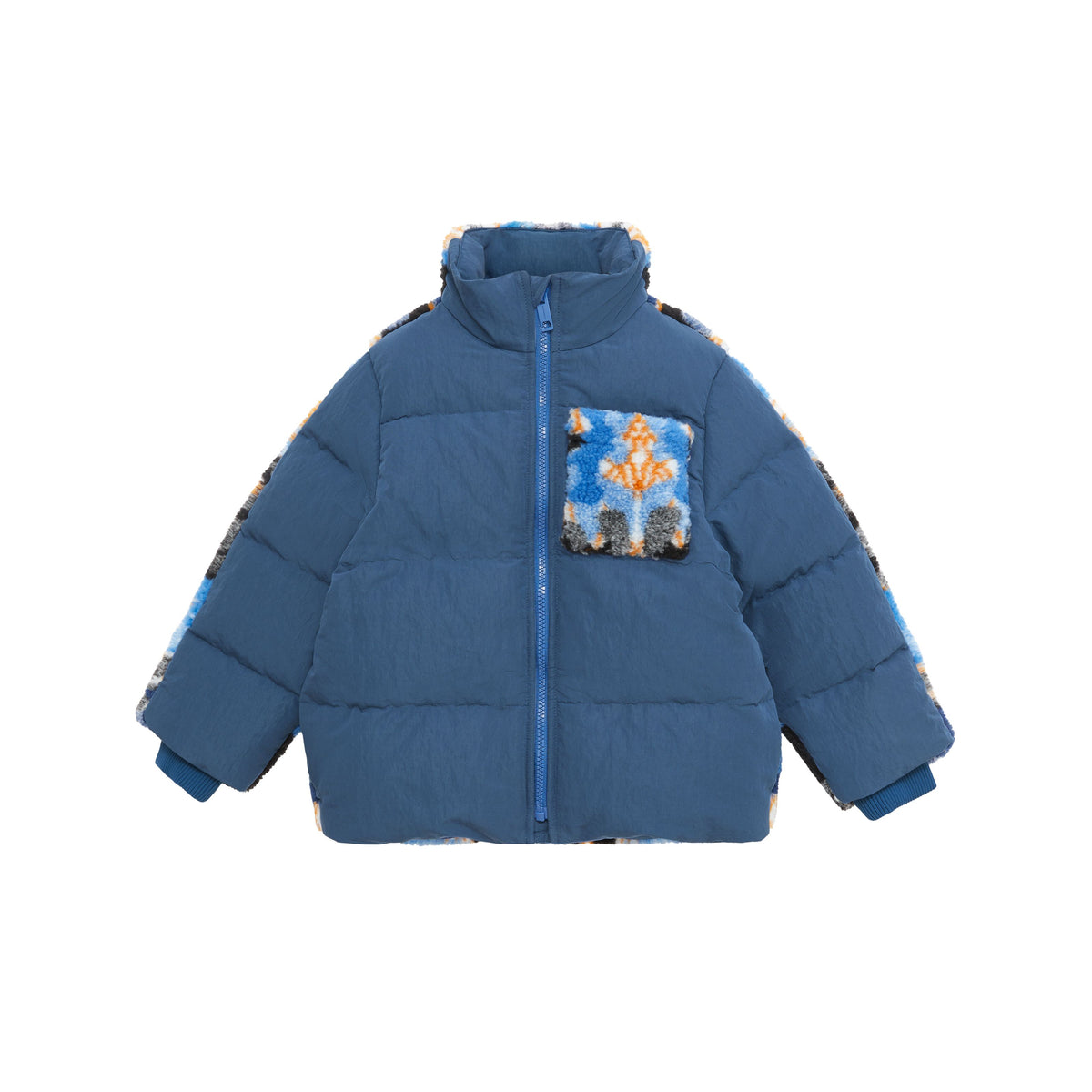 KID BOY PUFFER Bleu toile (motif IP)