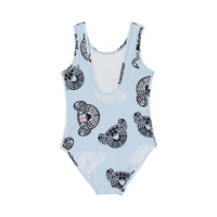 KID GIRL SWIMWEAR PAT IP BLEU PÂLE
