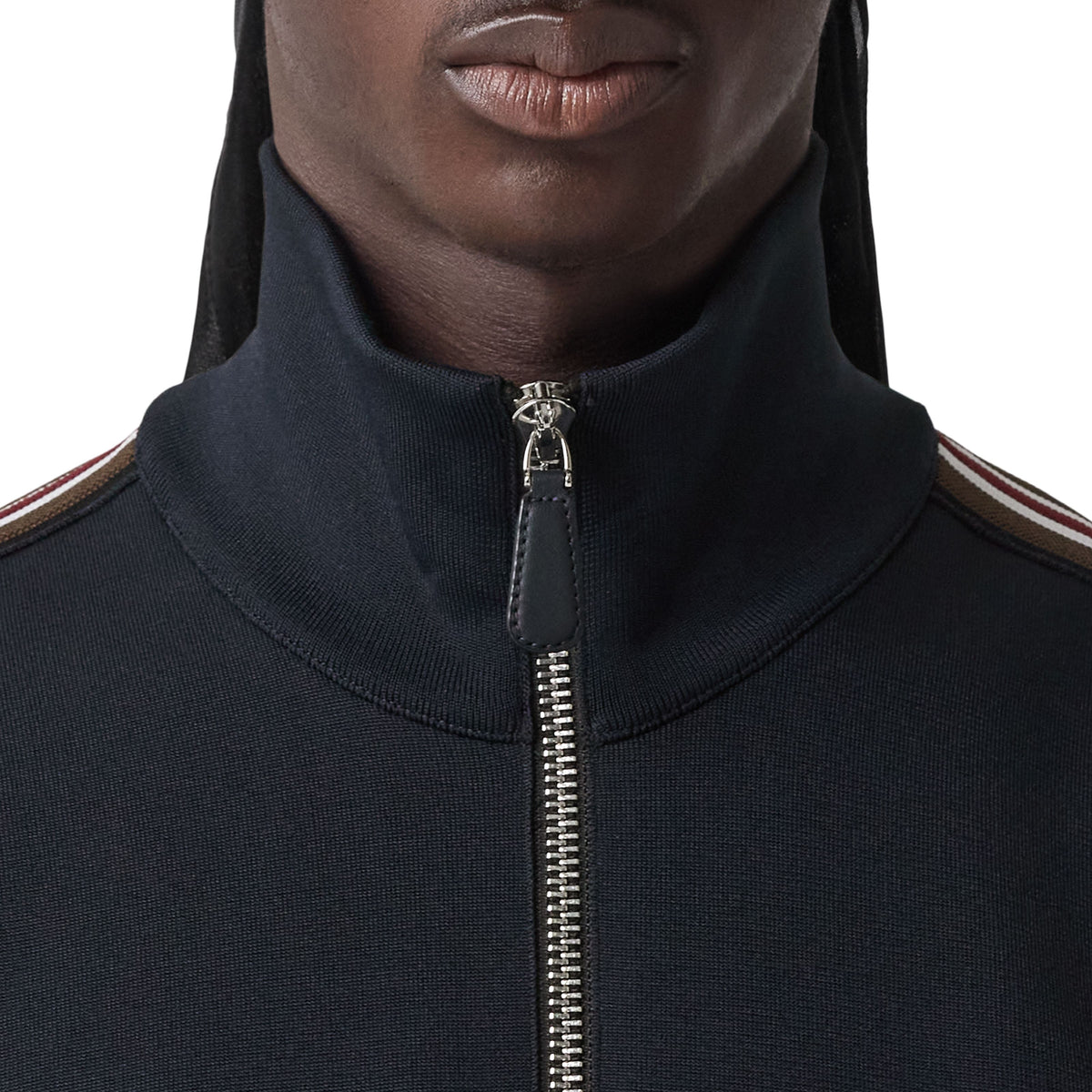 M KNIT JACKET MARINE FUMÉE
