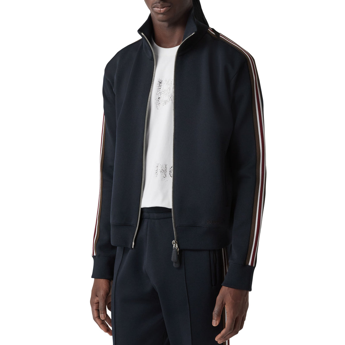 M KNIT JACKET MARINE FUMÉE
