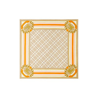 SILK SCARVES SOFT FAWN/BRT ORANGE