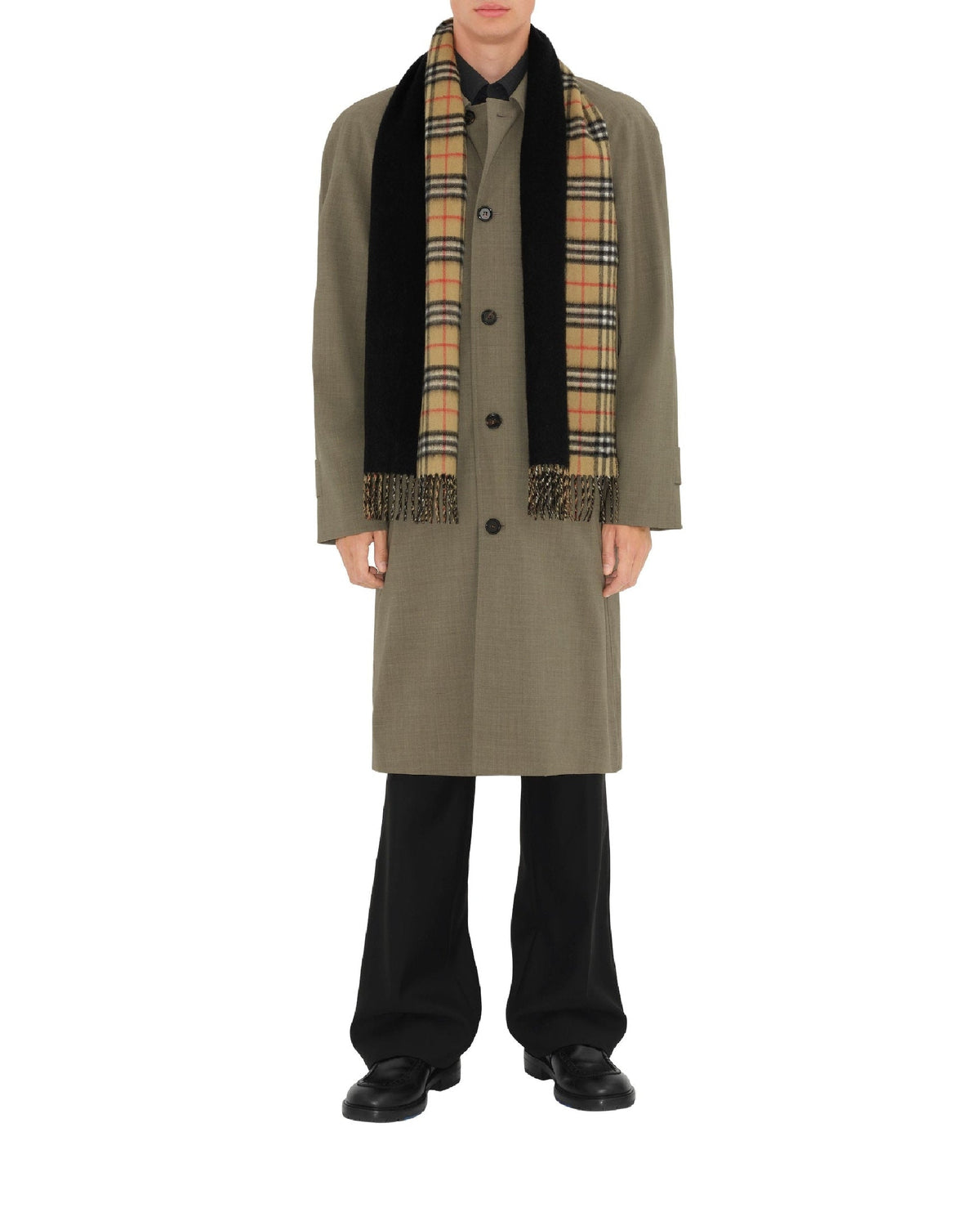CASHMERE SCARVES ARC BEIGE/NOIR