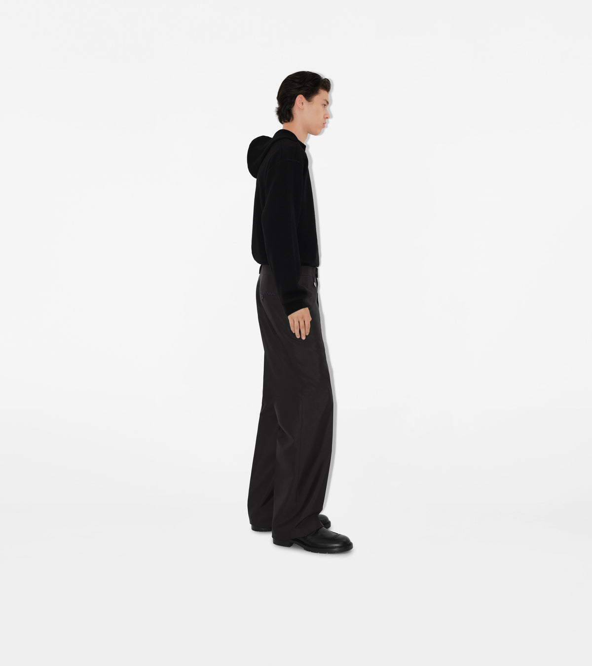 M KNIT HOODED NOIR