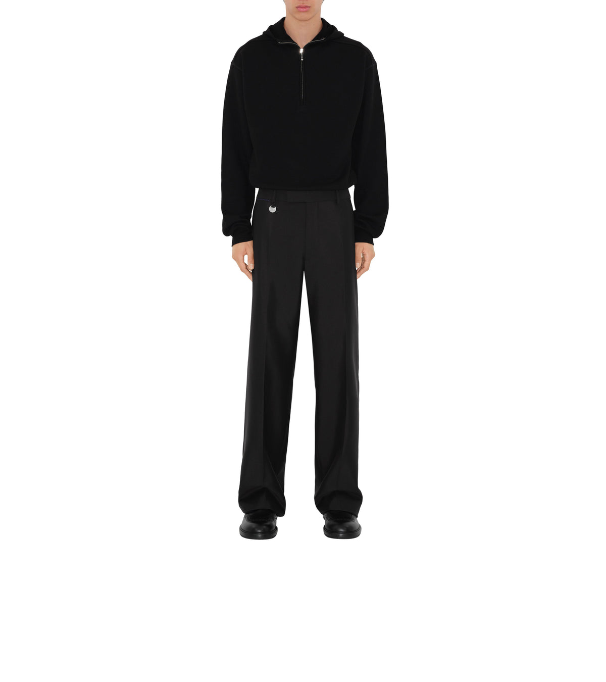 M KNIT HOODED NOIR