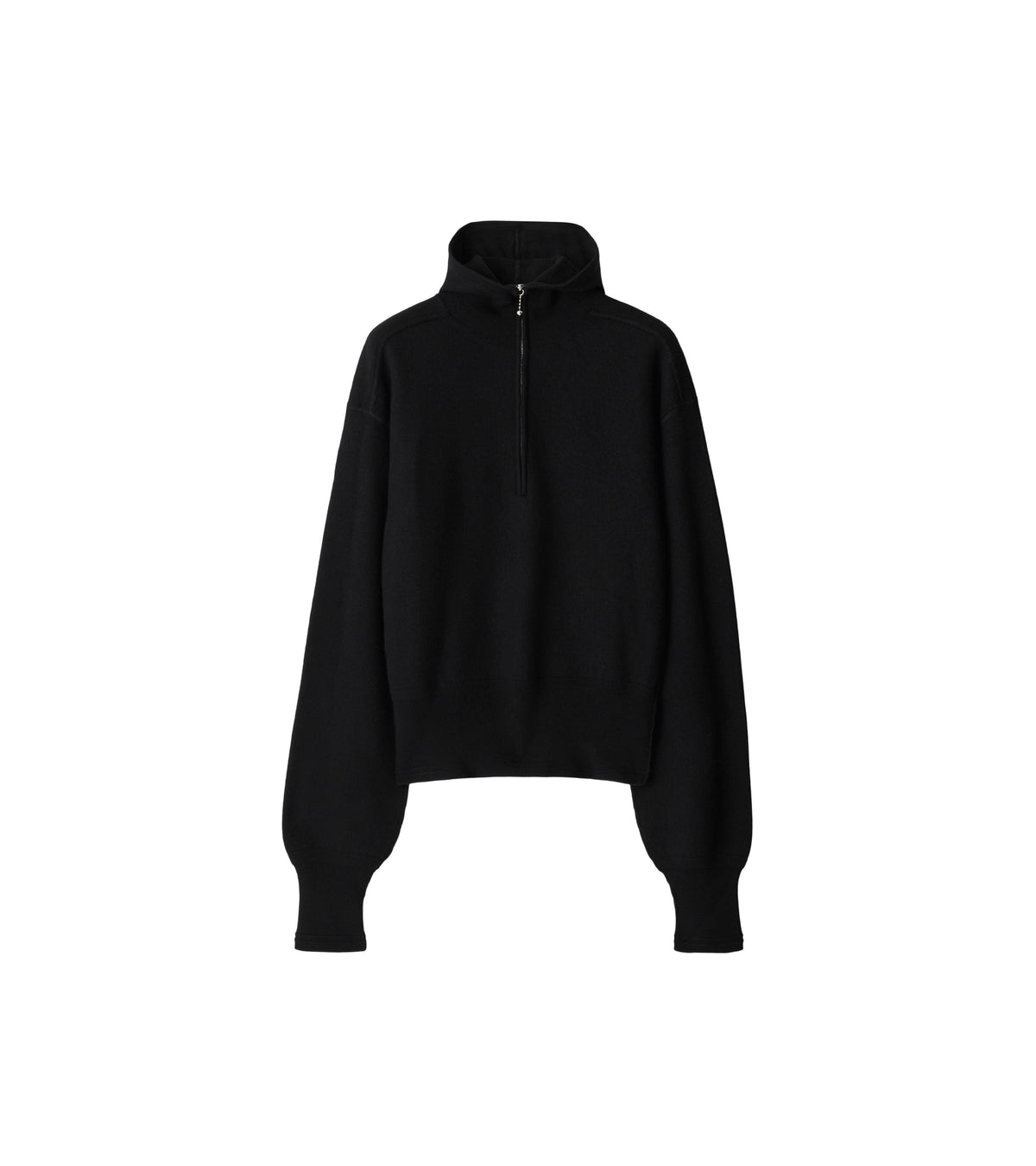 M KNIT HOODED NOIR
