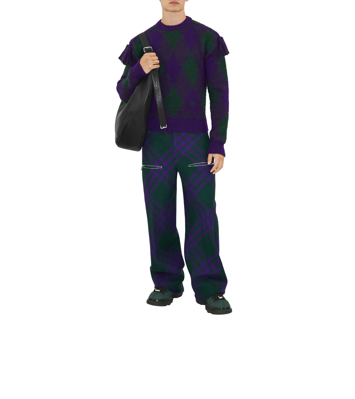 M KNIT CREW ROYAL IP PATTERN