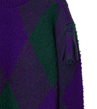 M KNIT CREW ROYAL IP PATTERN