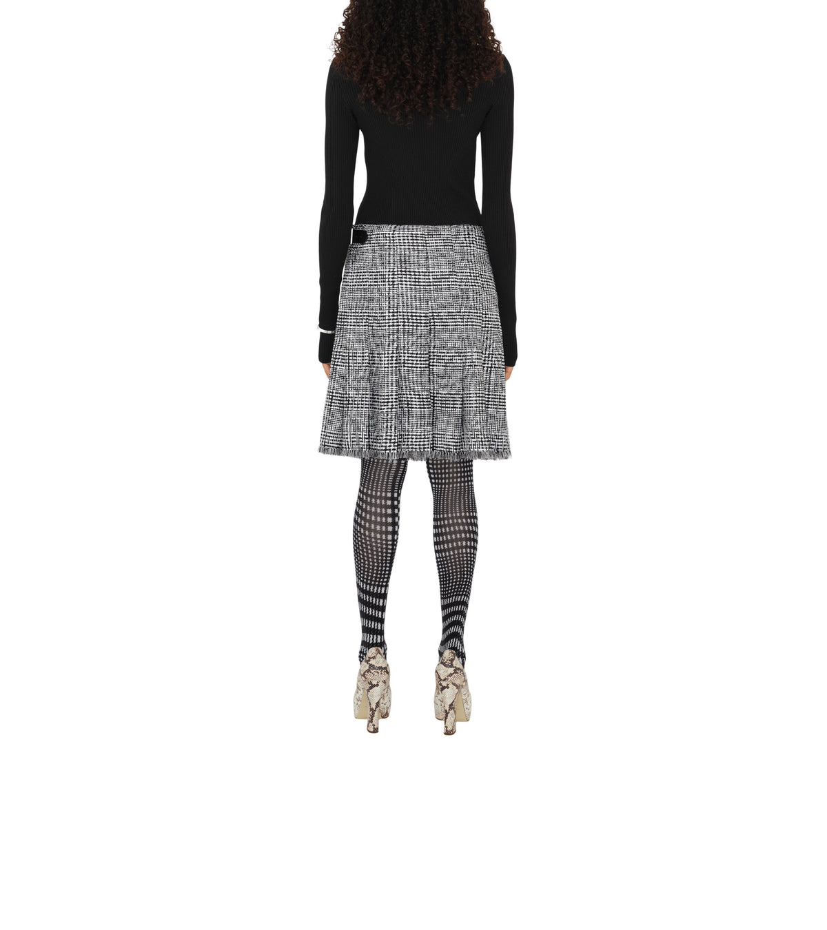 W KNIT T NECK NOIR