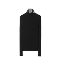 W KNIT T NECK NOIR