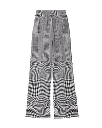 W KNIT TROUSERS PTTN IP MONOCHROME