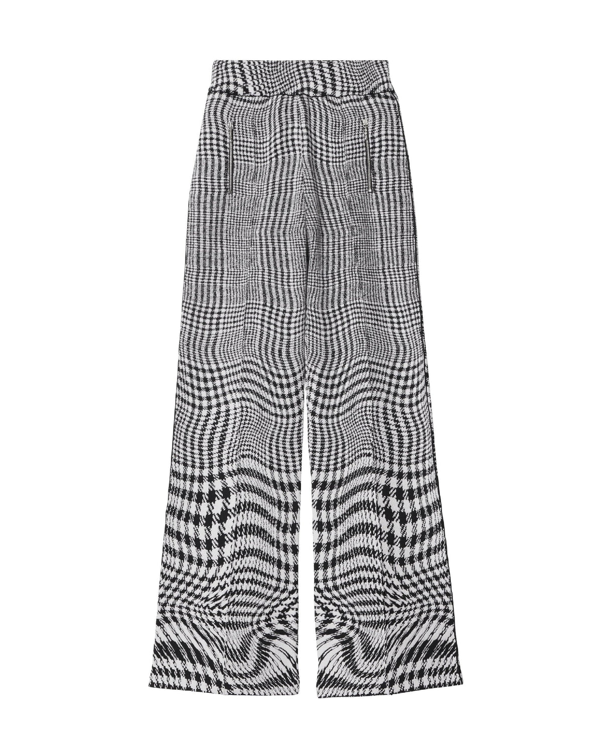 W KNIT TROUSERS PTTN IP MONOCHROME