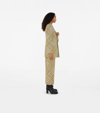 W  STRAIGHT TROUSERS FLAX IP CHECK