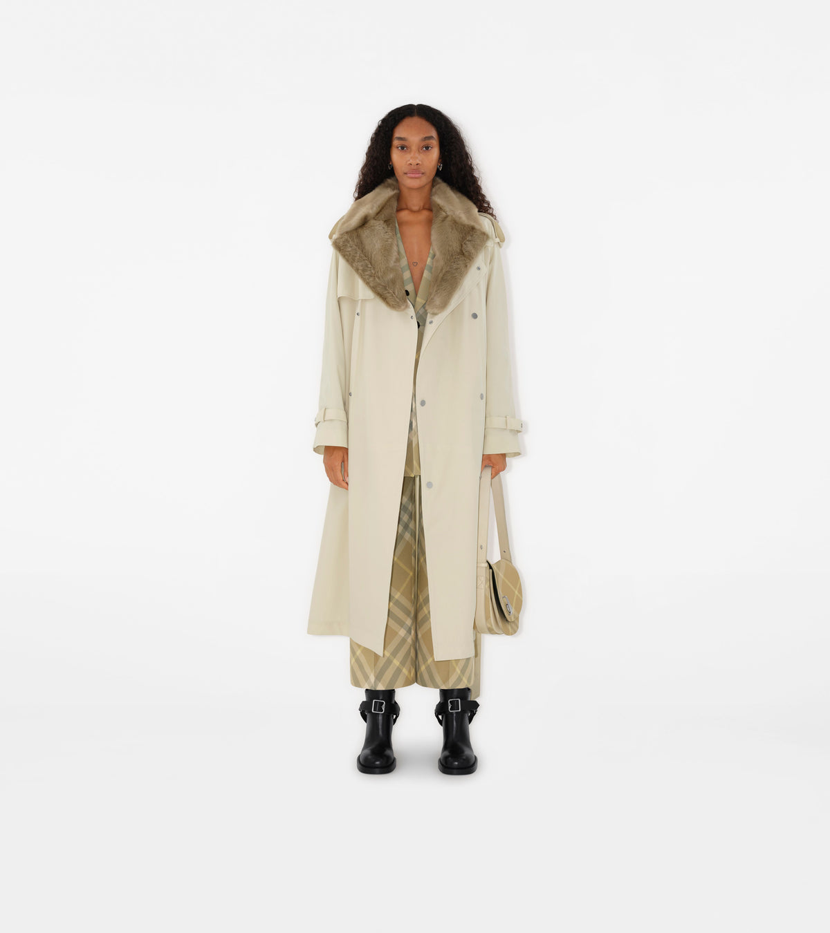 W  STRAIGHT TROUSERS FLAX IP CHECK