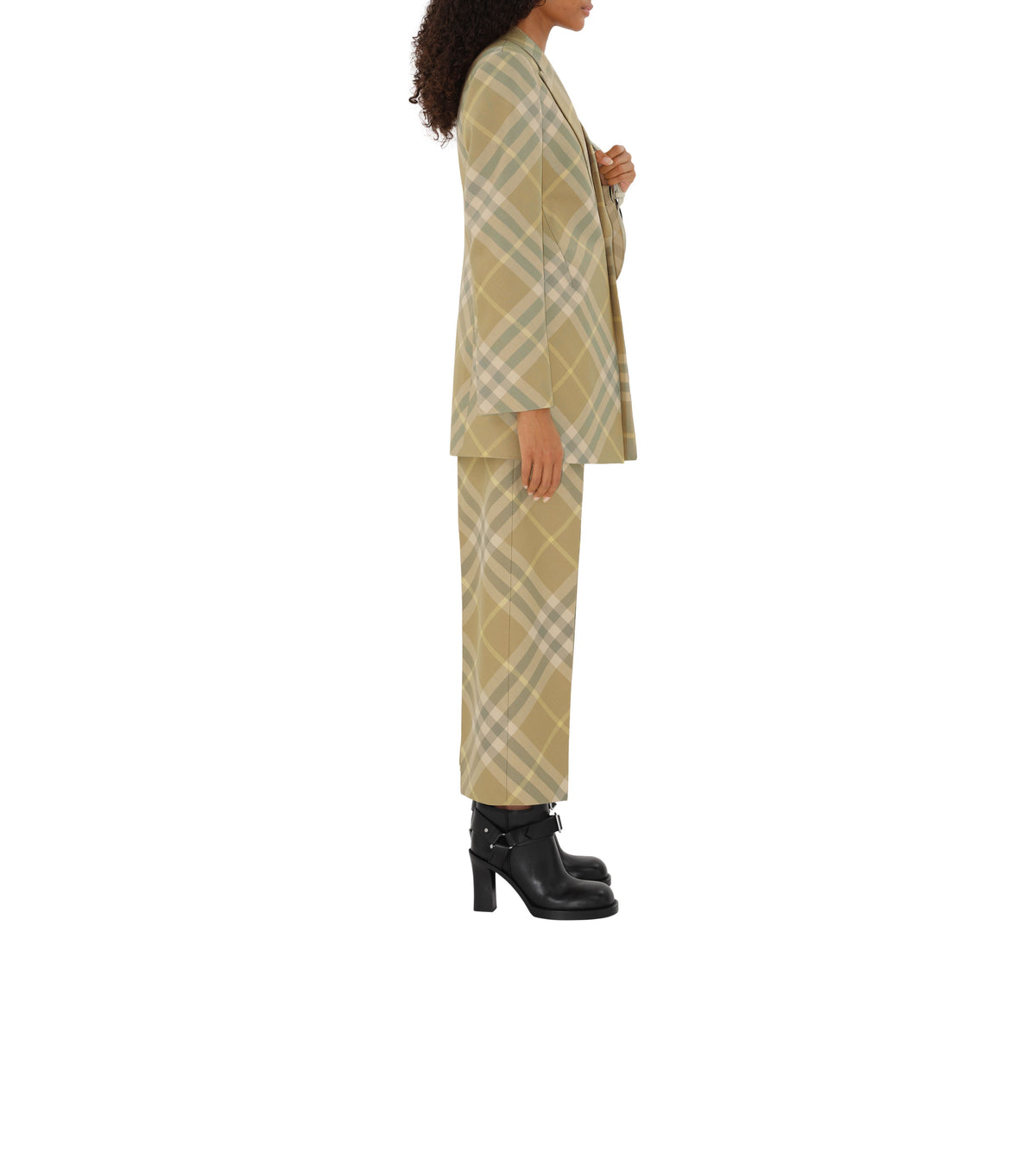 W  STRAIGHT TROUSERS FLAX IP CHECK