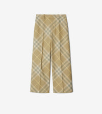 W  STRAIGHT TROUSERS FLAX IP CHECK