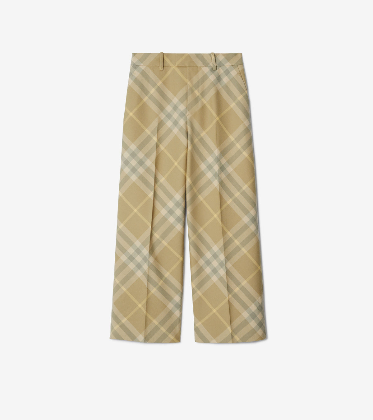 W  STRAIGHT TROUSERS FLAX IP CHECK