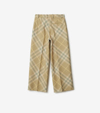W  STRAIGHT TROUSERS FLAX IP CHECK
