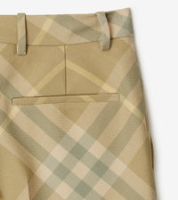 W  STRAIGHT TROUSERS FLAX IP CHECK