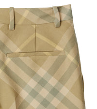 W  STRAIGHT TROUSERS FLAX IP CHECK