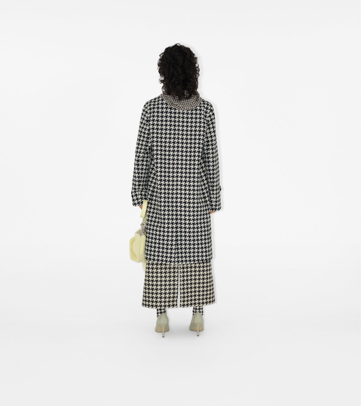 W S BREASTED COAT CHK IP NOIR