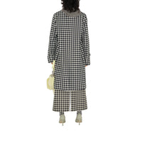 W S BREASTED COAT CHK IP NOIR
