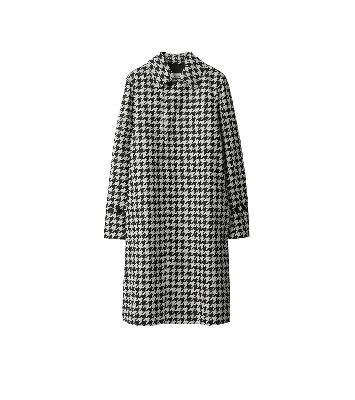W S BREASTED COAT CHK IP NOIR