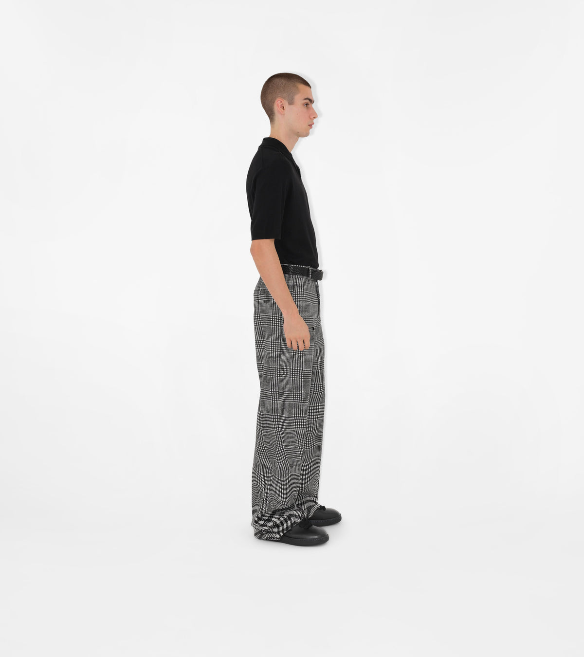 M KNIT POLO NOIR