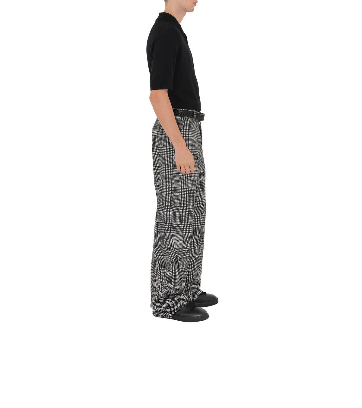 M KNIT POLO NOIR