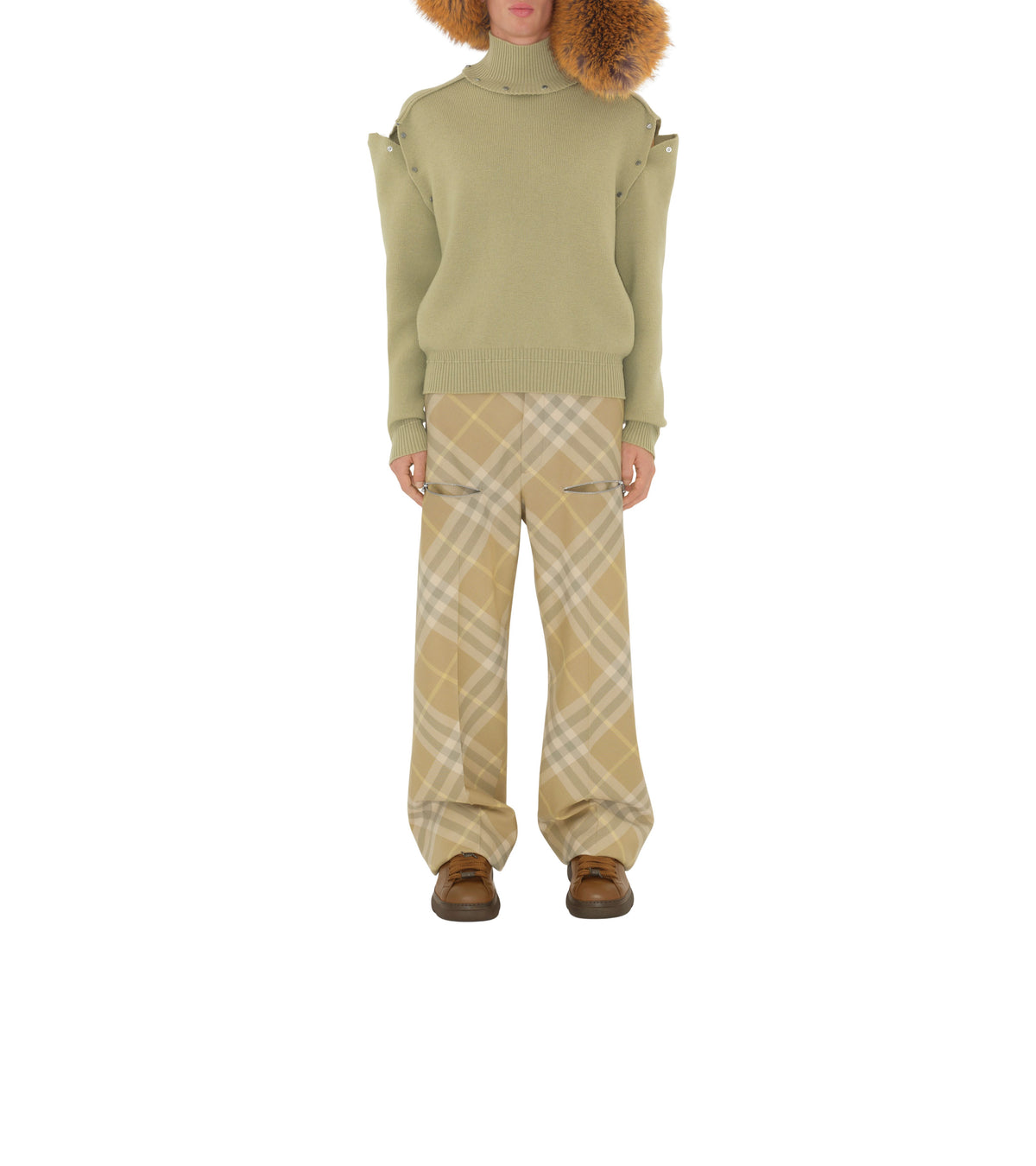 M TAILORED TROUSERS FLAX IP CHECK