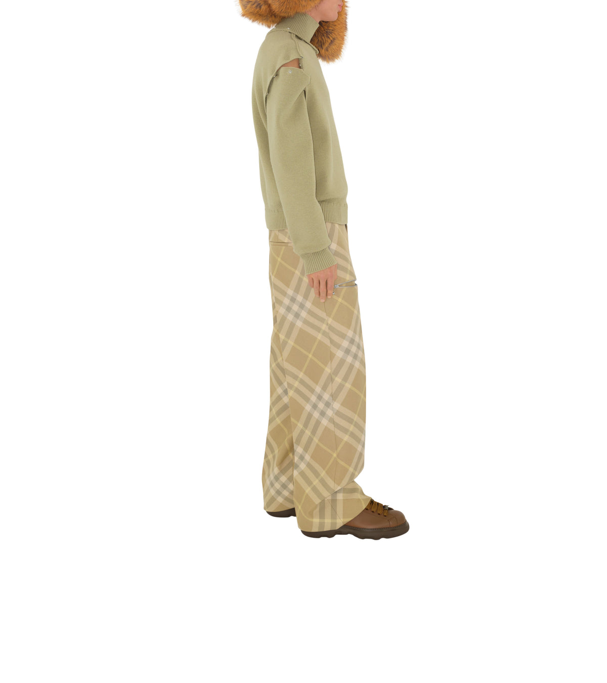 M TAILORED TROUSERS FLAX IP CHECK
