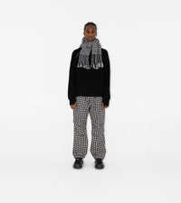CASHMERE SCARVES NOIR BLANC