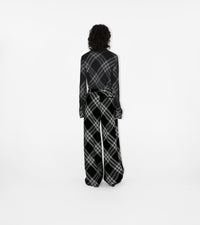 W BOYFRIEND TROUSERS MOTIF IP MONOCHROME