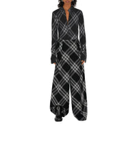 W BOYFRIEND TROUSERS MOTIF IP MONOCHROME