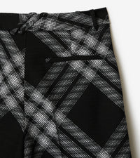 W BOYFRIEND TROUSERS MOTIF IP MONOCHROME