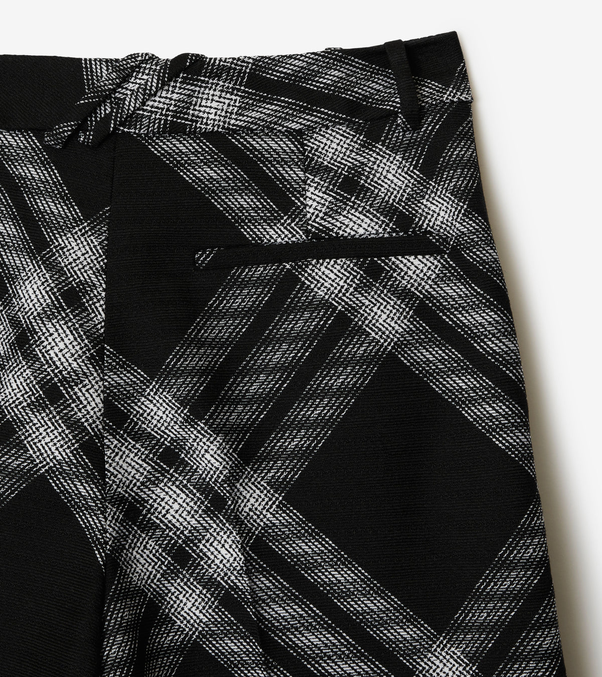 W BOYFRIEND TROUSERS MOTIF IP MONOCHROME